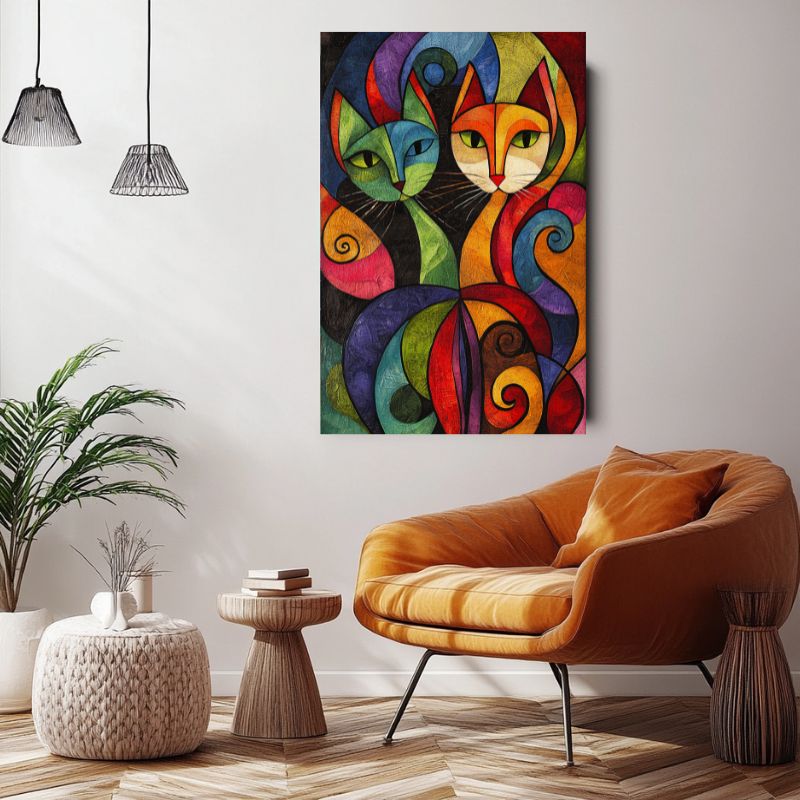 Tableau_chat_couleur_decoratif
