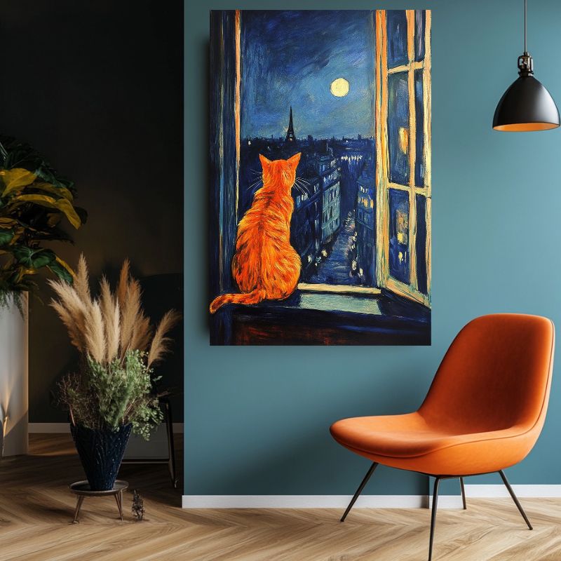 Tableau_chat_couleur_orange
