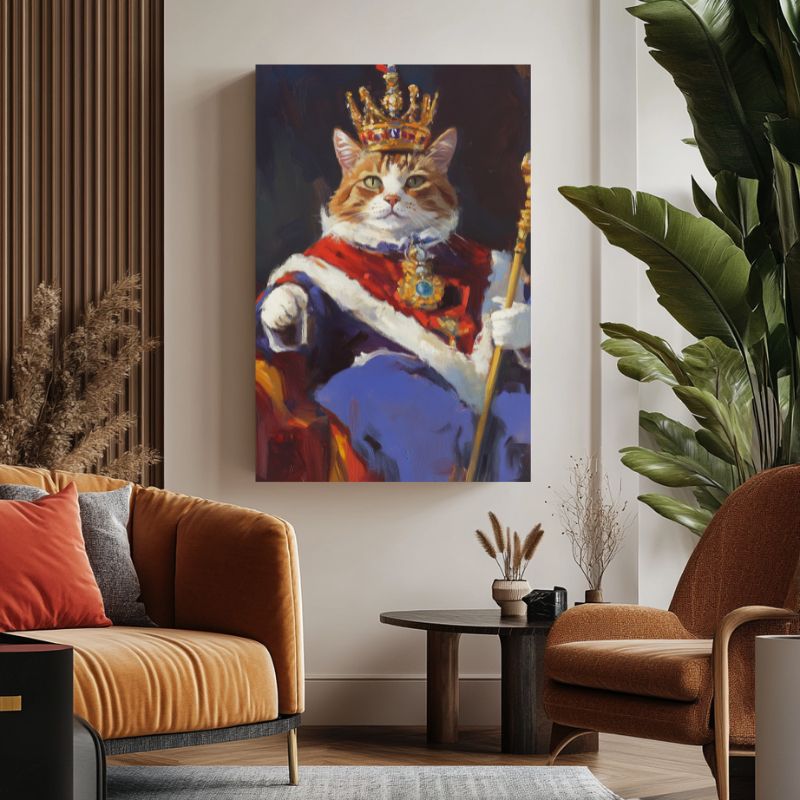 Tableau_chat_couronne_majestueux