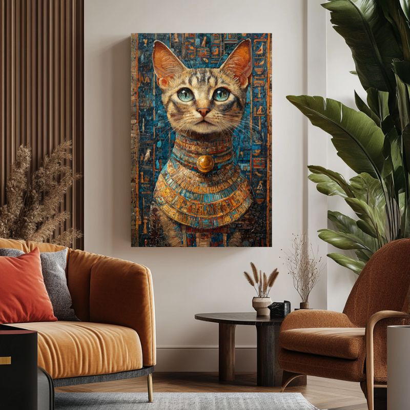 Tableau_chat_egyptien_pharaon