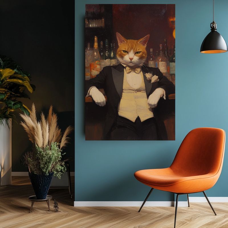 Tableau_chat_en_costume_smoking