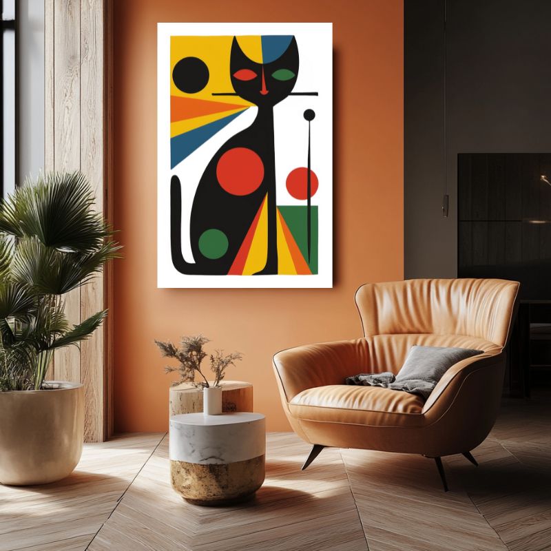 Tableau_chat_geometrique deco