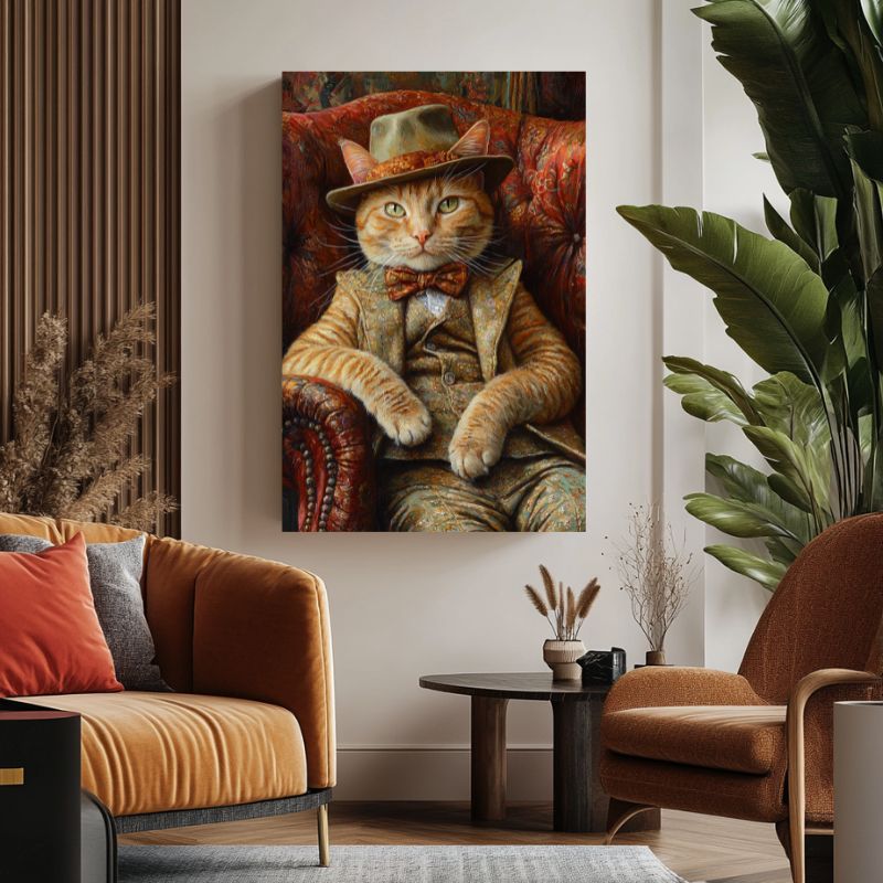 Tableau_chat_habille_costume