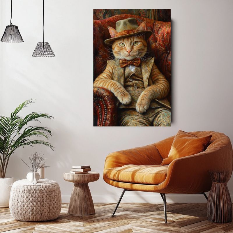 Tableau_chat_habille_salon
