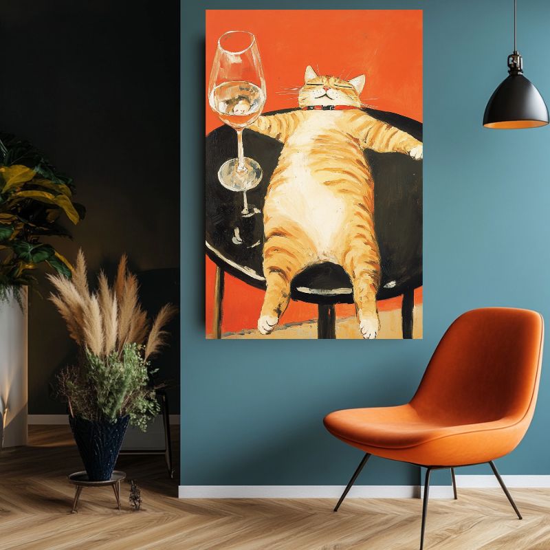 Tableau_chat_humoristique_detendu