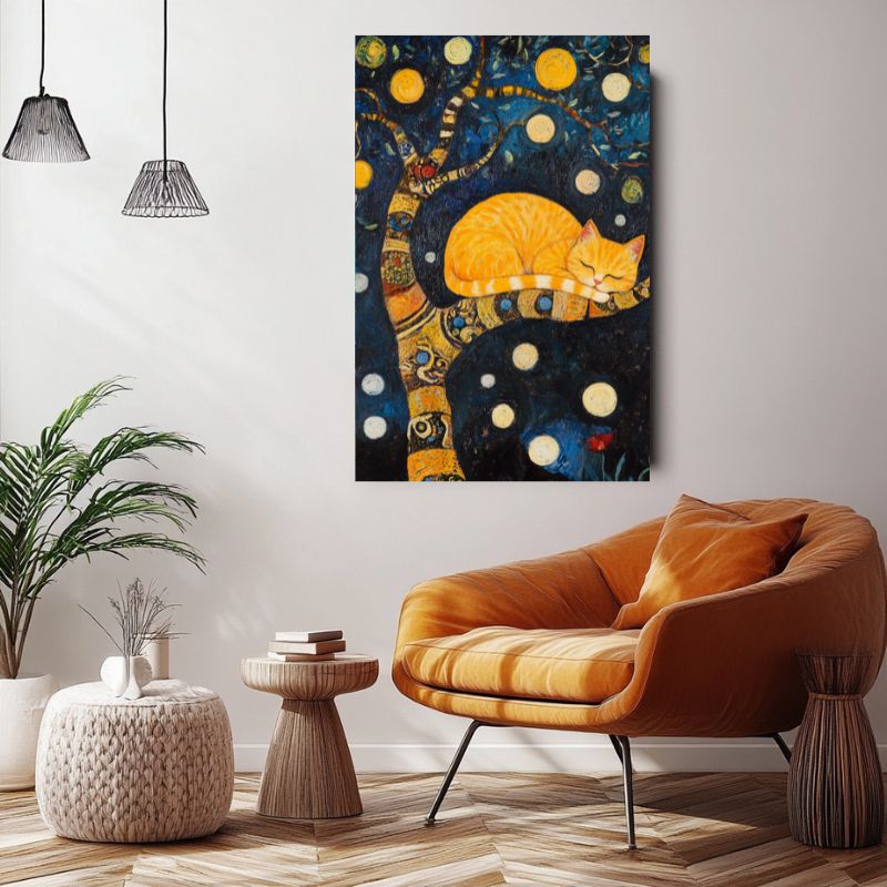 Tableau_chat_jaune_salon