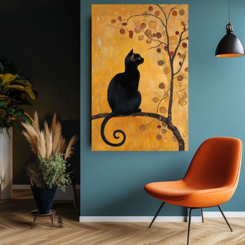 Tableau_chat_noir_elegant