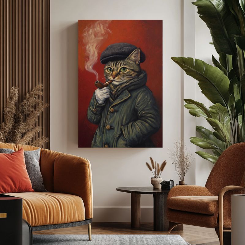 Tableau_chat_pipe_decoratif