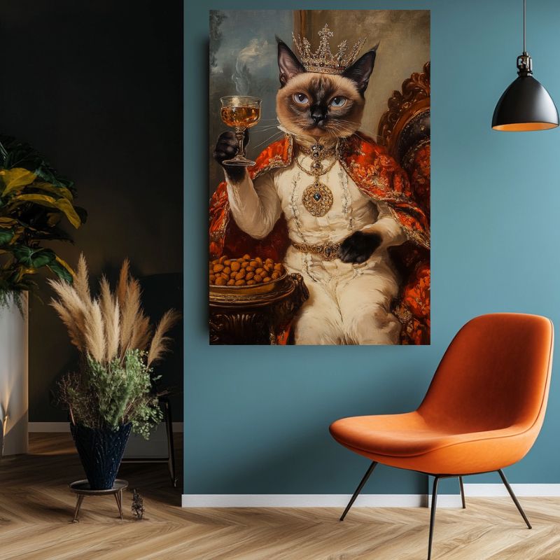 Tableau_chat_reine_couronne