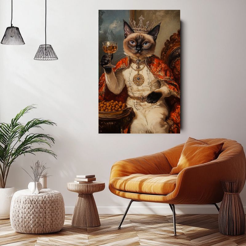 Tableau_chat_reine_decoratif