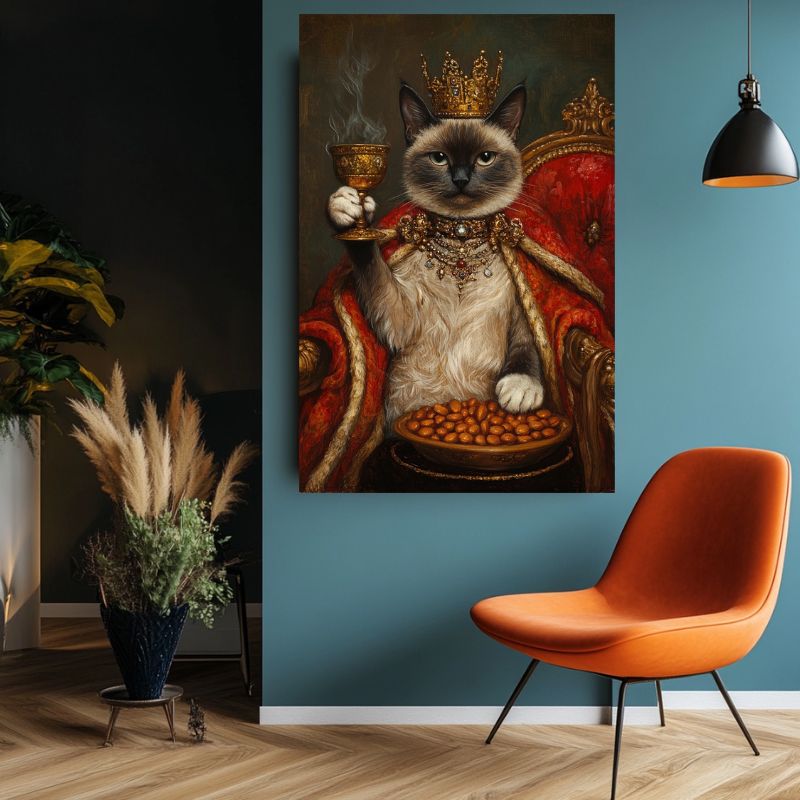 Tableau_chat_roi_couronne