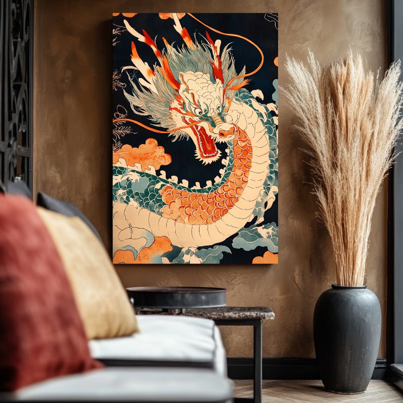 Tableau_deco_japonais_dragon