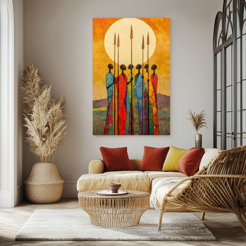 Tableau_guerrier_africain_Masai