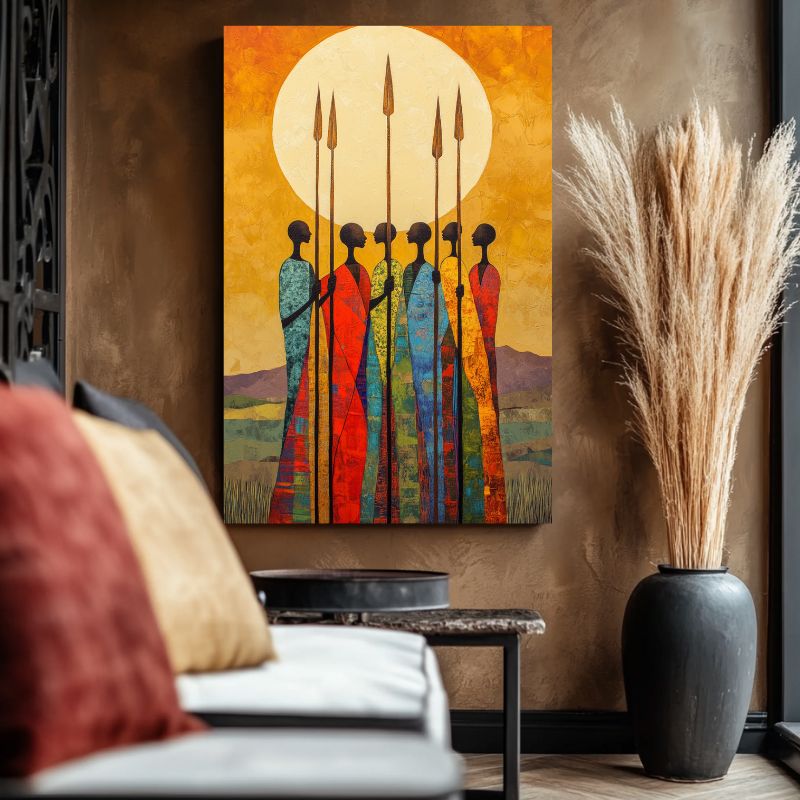 Tableau_guerrier_africain_colore