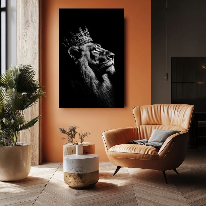 Tableau_lion_couronne_elegant