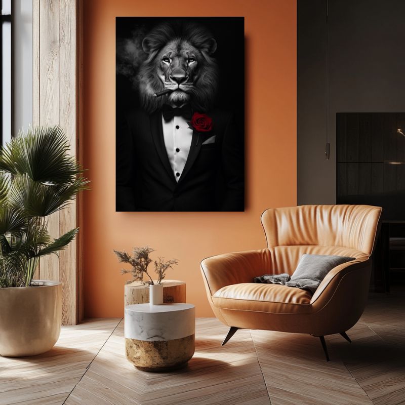 Tableau_lion_en_costume_original
