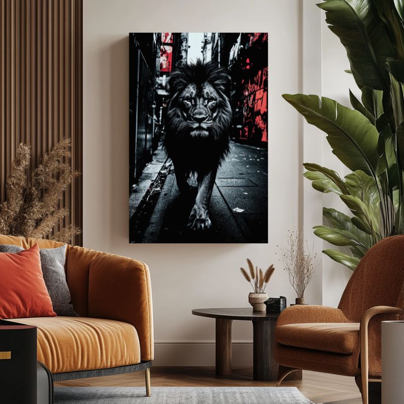 Tableau_lion_moderne_contemporain