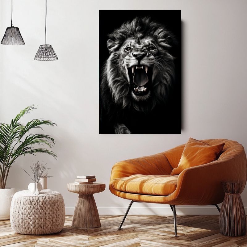 Tableau_lion_qui_rugit_deco