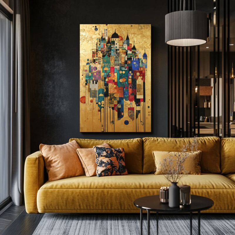Tableau Oriental Abstrait