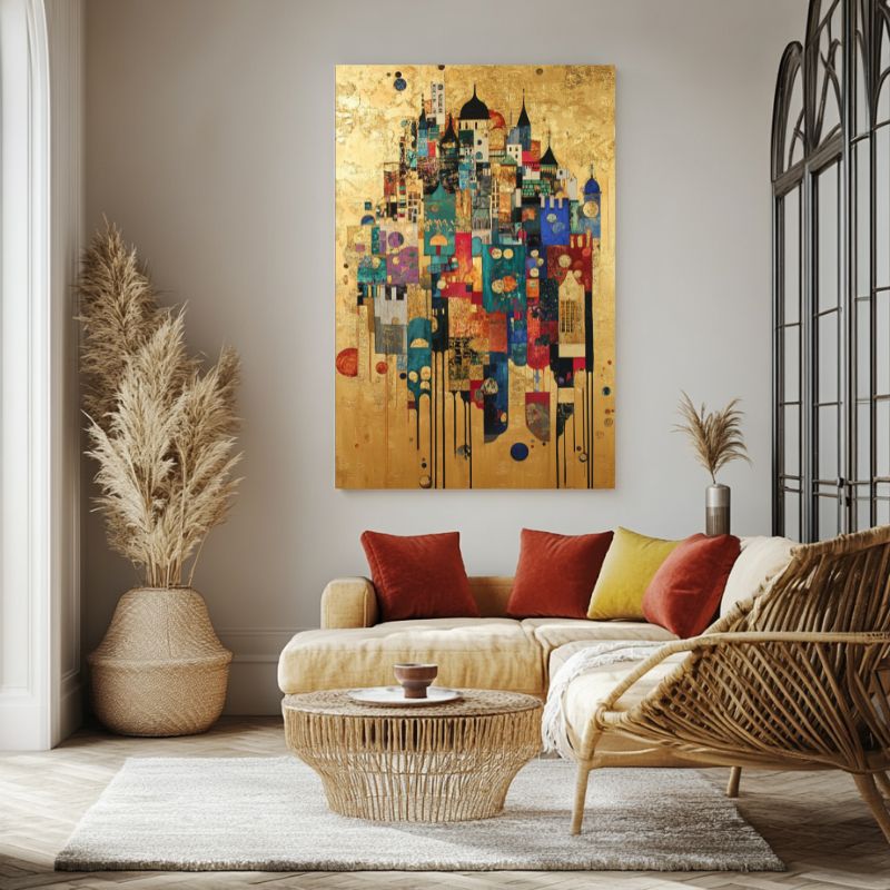 Tableau Oriental Abstrait