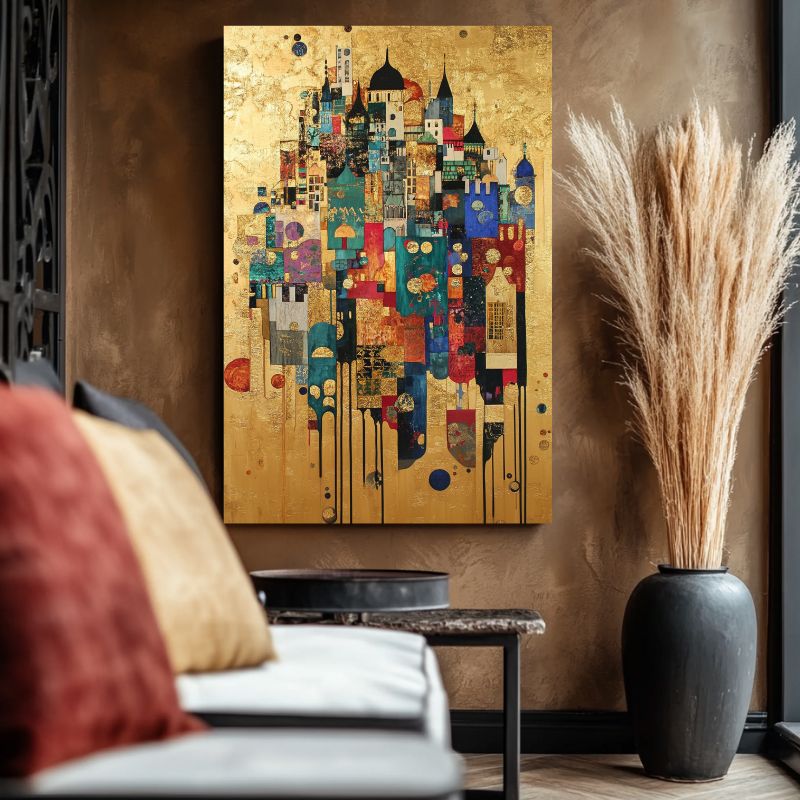 Tableau Oriental Abstrait