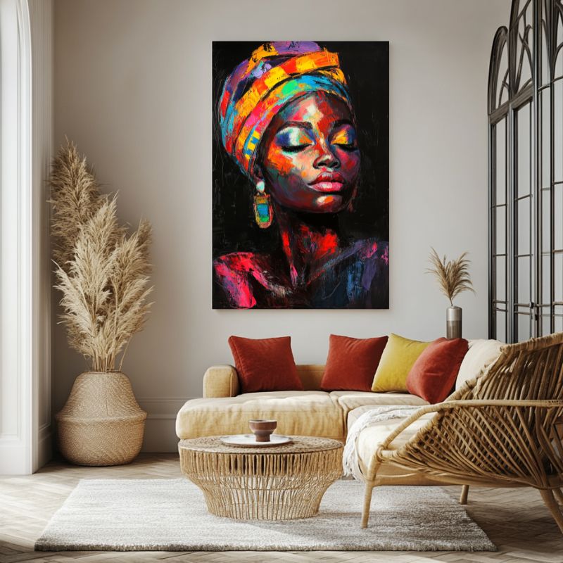 Tableau_portrait_africain_colore