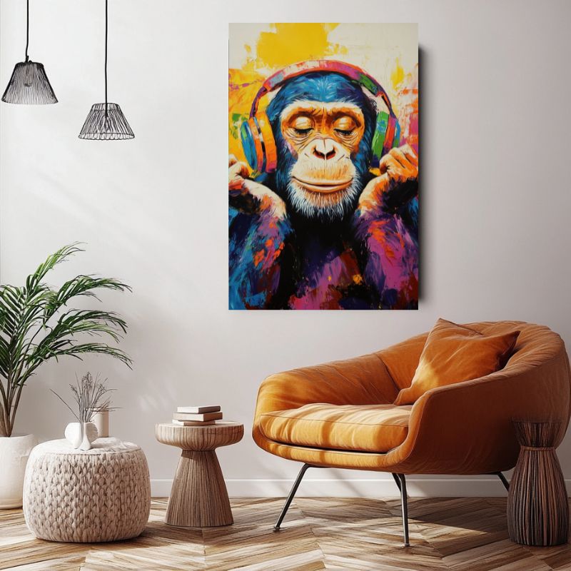 Tableau_singe_avec_casque_pop