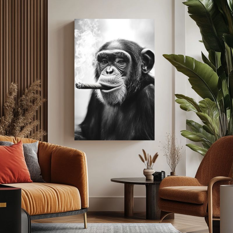 Tableau_singe_avec_cigare_original