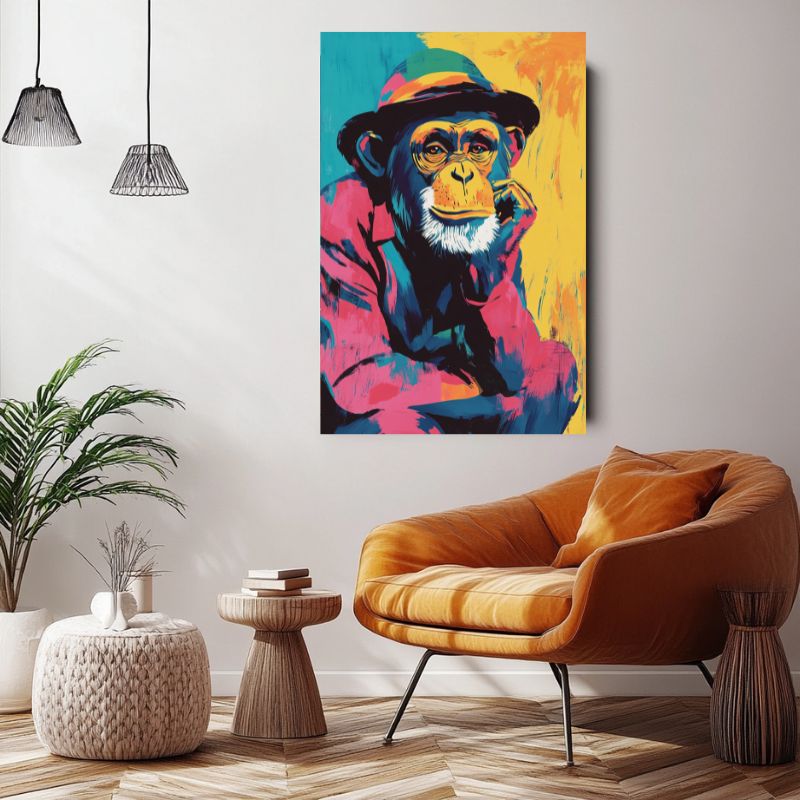 Tableau_singe_couleur_moderne