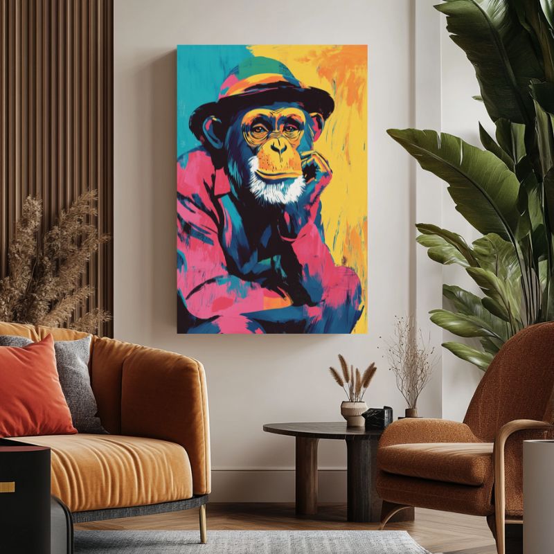 Tableau_singe_couleur_vibrant
