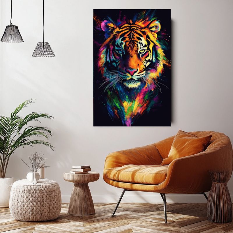 Tableau_tigre_pop_art_deco