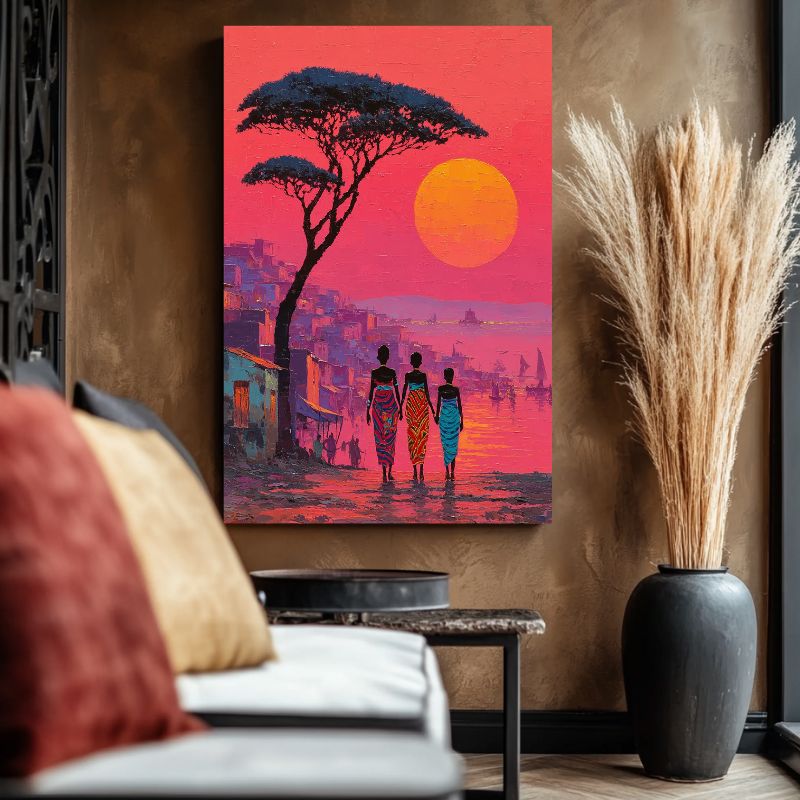 Tableau_village_africain_deco