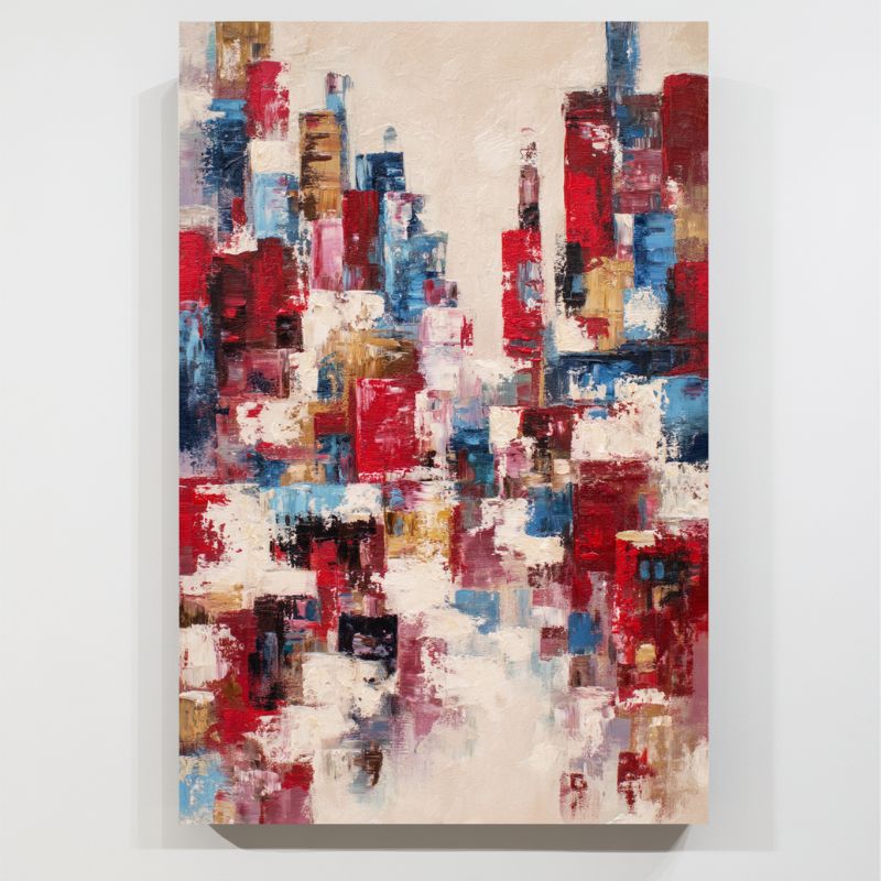 Tableau Abstrait Immeuble