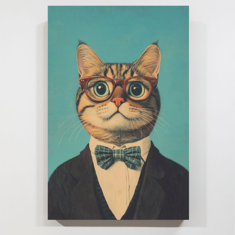 Toile_chat_avec_lunettes