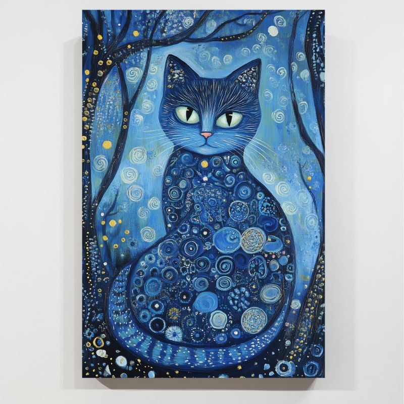Toile_chat_bleu