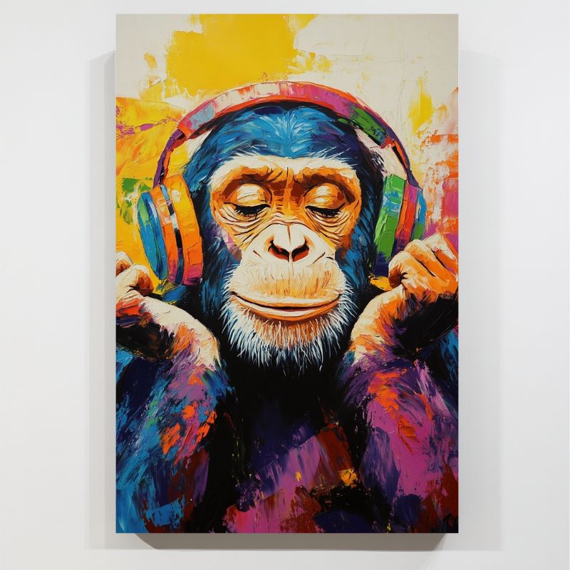 Toile_singe_avec_casque_musique