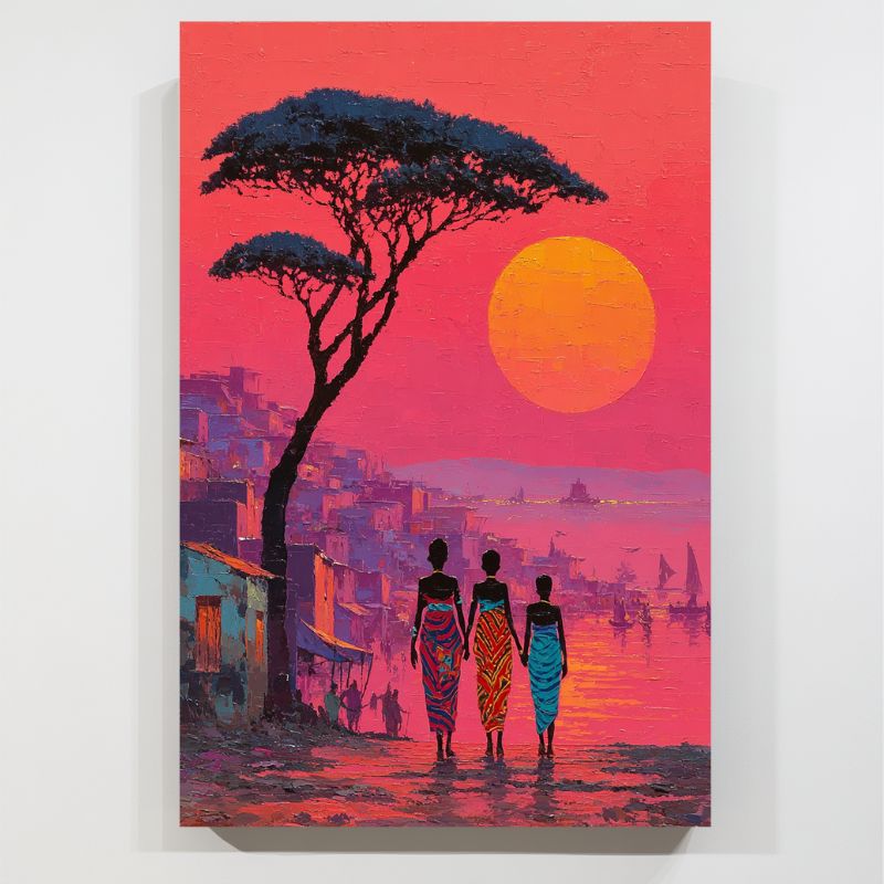 Toile_village_africain