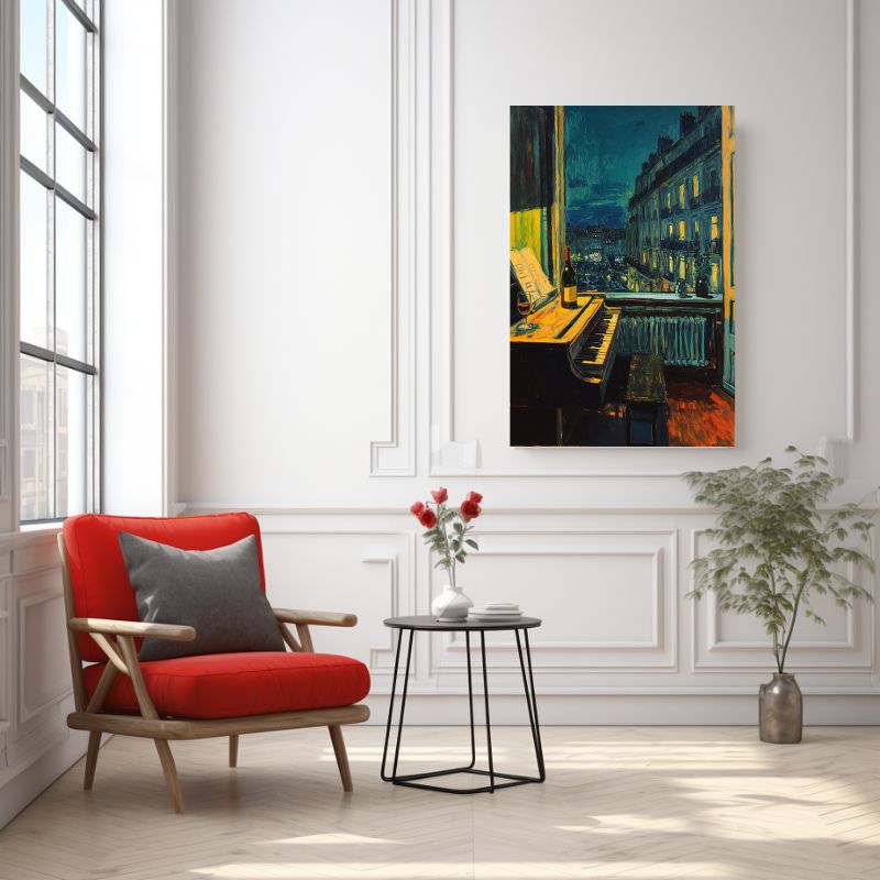 Tableau Piano Nuit Parisienne