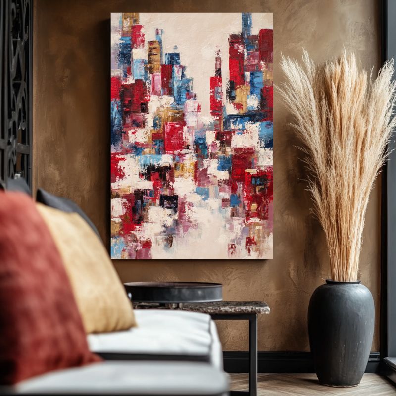 Tableau Abstrait Immeuble