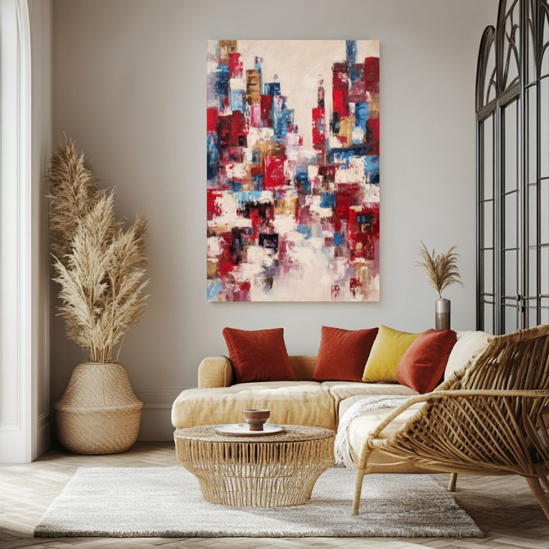 Tableau Abstrait Immeuble