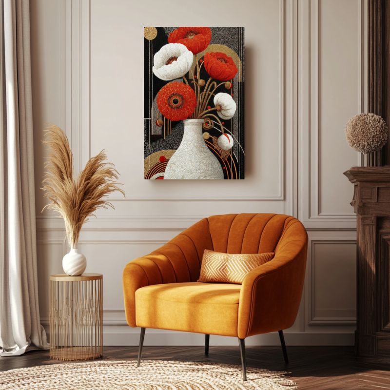 tableau_bouquets_de_fleurs_dans_vase_art_deco