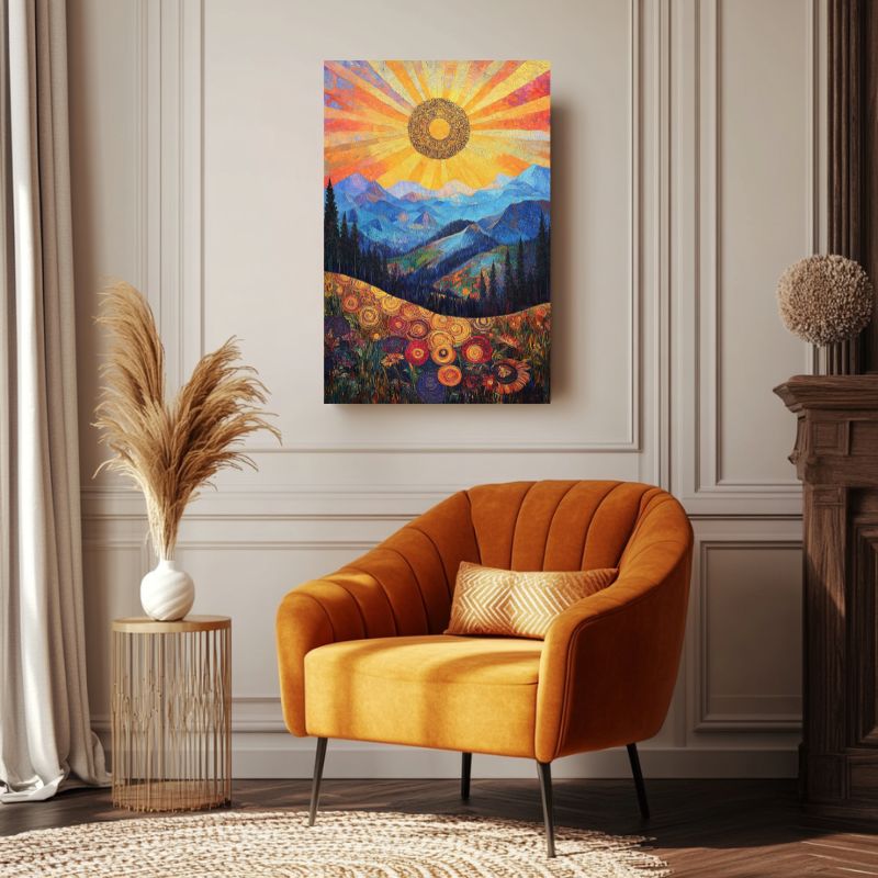 tableau_coucher_de_soleil_montagne_decoratif