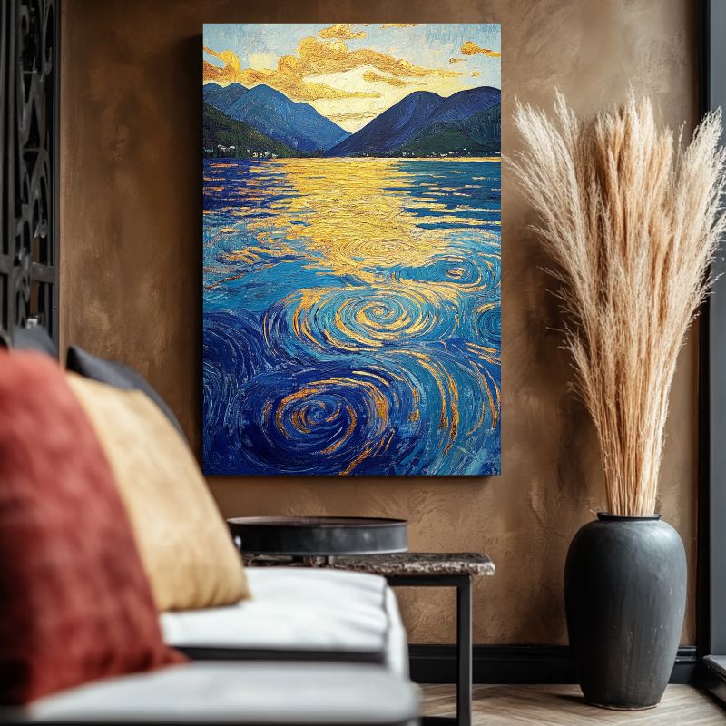 tableau_lac_montagne_deco