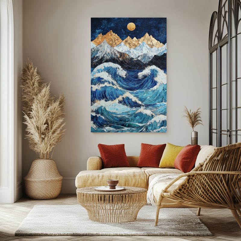tableau_mer_et_montagne_vagues_sommets