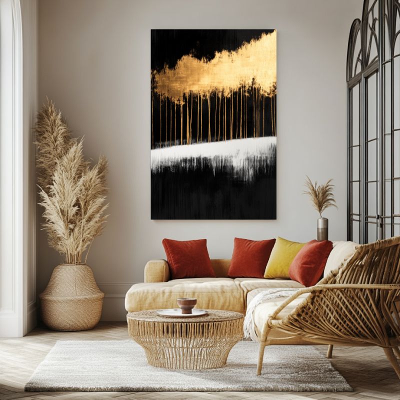 tableau_moderne_arbre_foret_stylisee