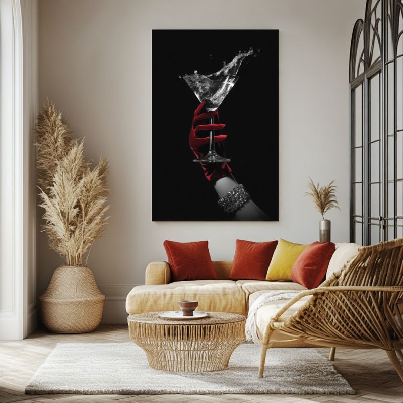 tableau_moderne_deco_verre_cocktail_elegant