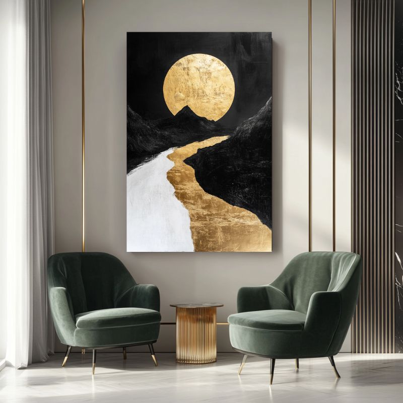 tableau moderne paysage montagne