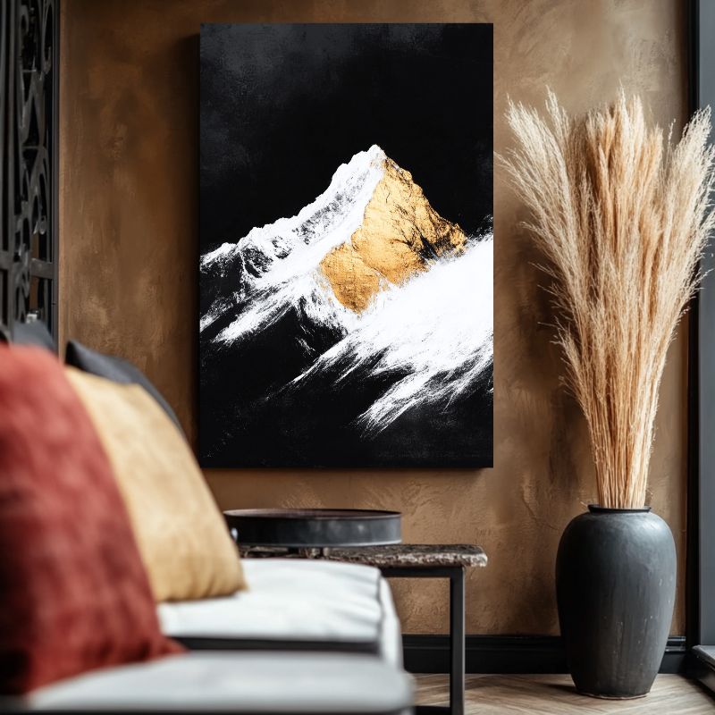 tableau_montagne_noir_et_blanc_monochrome