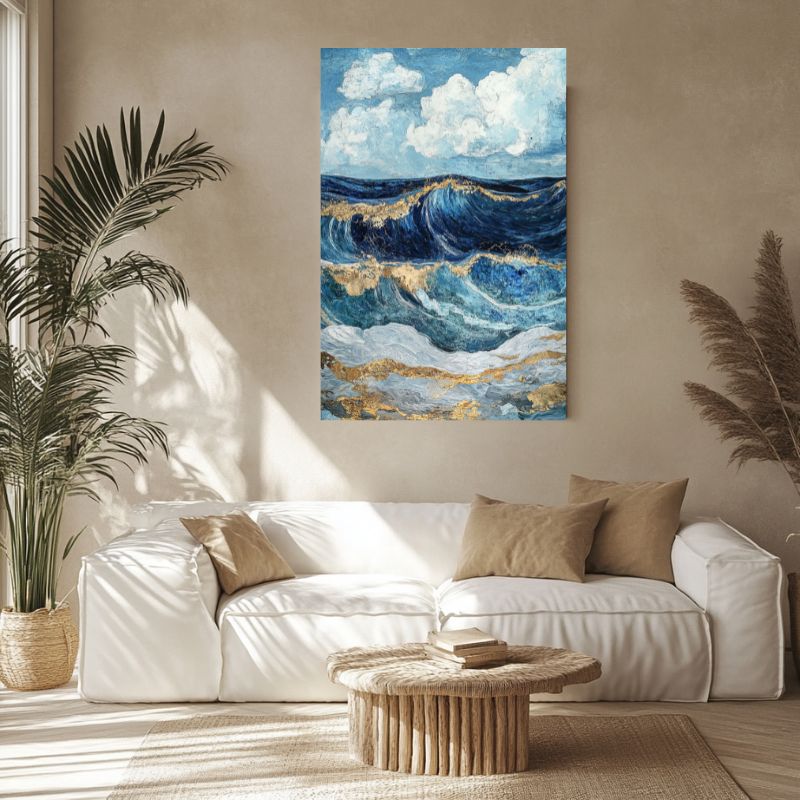 tableau_paysage_mer_reflets_dores