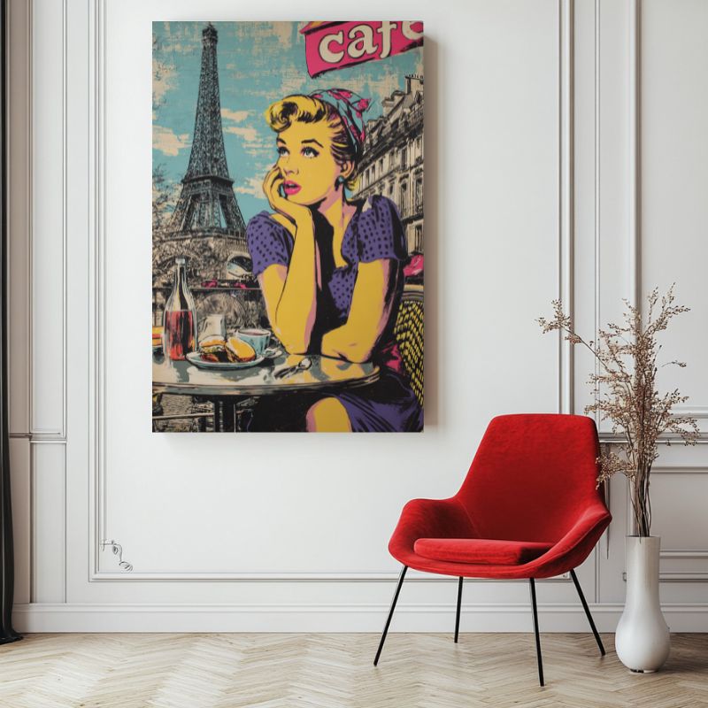 tableau_pop_art_Paris_toile_vintage